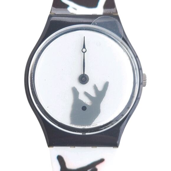 Swatch Watch HANDS GN166 1996 Standard Gents Designed By Irit Batsry New In Case - Picture 2 of 6